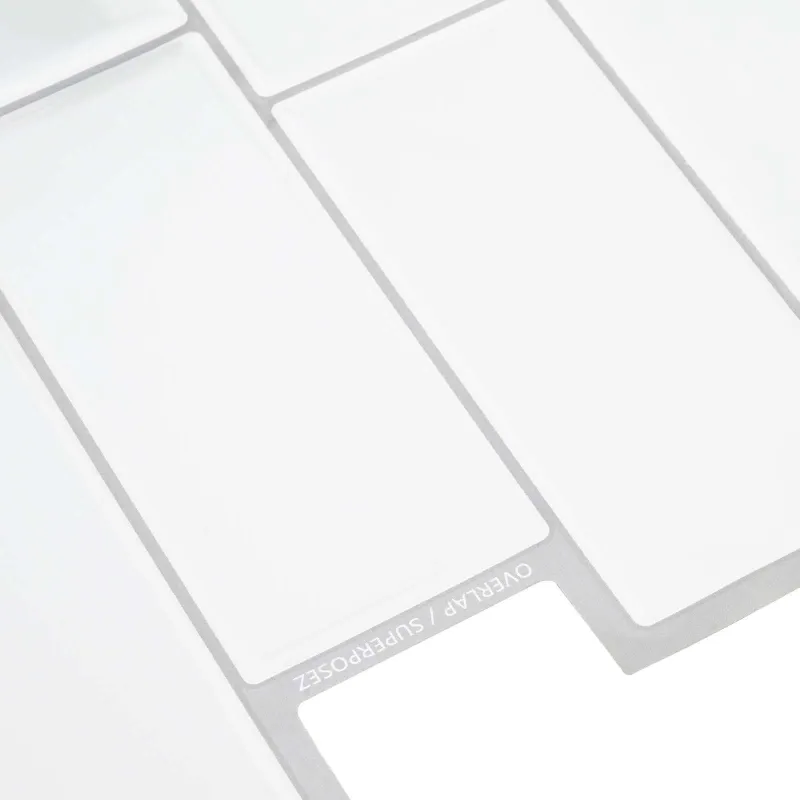 Metro plytelė 20 pcs Balta pilka 29 x 21 cm Poliuretanas ir PET