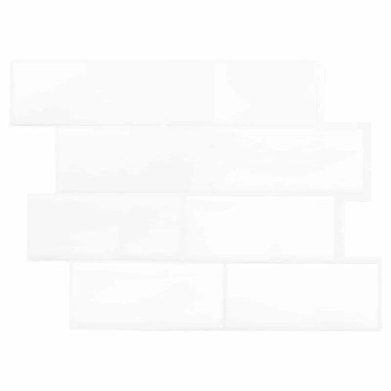 Metro plytelė 20 pcs Balta 29 x 21 cm Poliuretanas ir PET