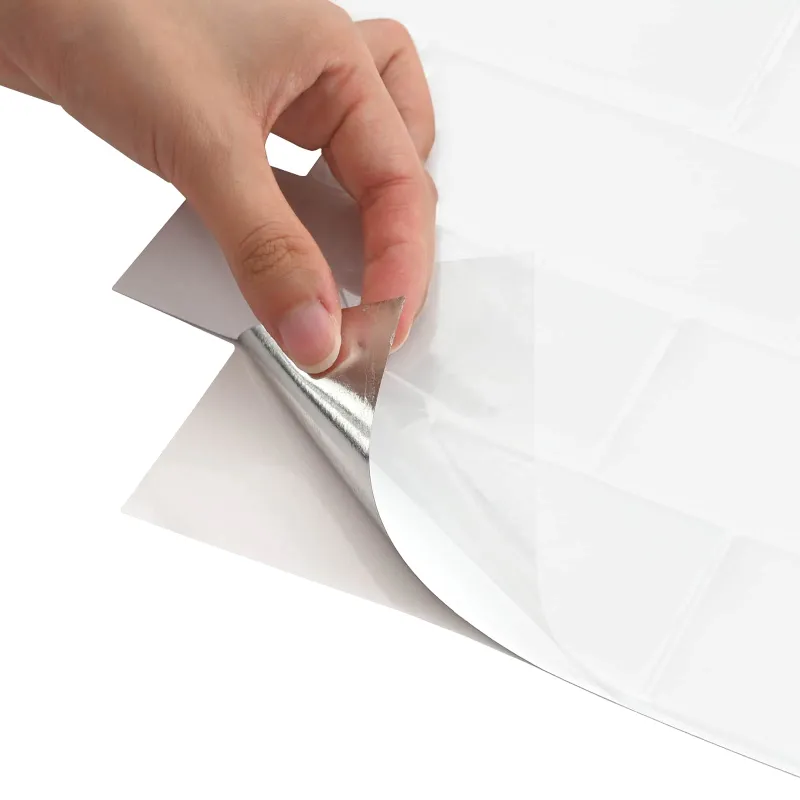 Metro plytelė 50 pcs Balta 29 x 21 cm Poliuretanas ir PET