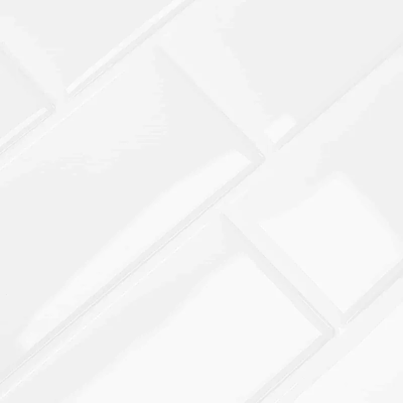 Metro plytelė 50 pcs Balta 29 x 21 cm Poliuretanas ir PET