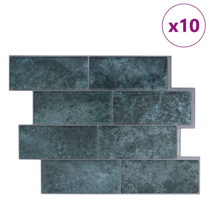 Metro plytelė 10 pcs Mėlyna žalia 29 x 21 cm