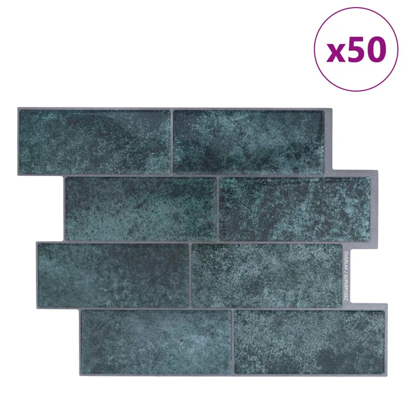 Metro plytelė 50 pcs Mėlyna žalia 29 x 21 cm