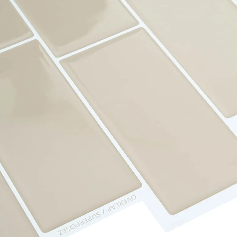 Metro plytelė 10 pcs Smėlio 29 x 21 cm Poliuretanas ir PET