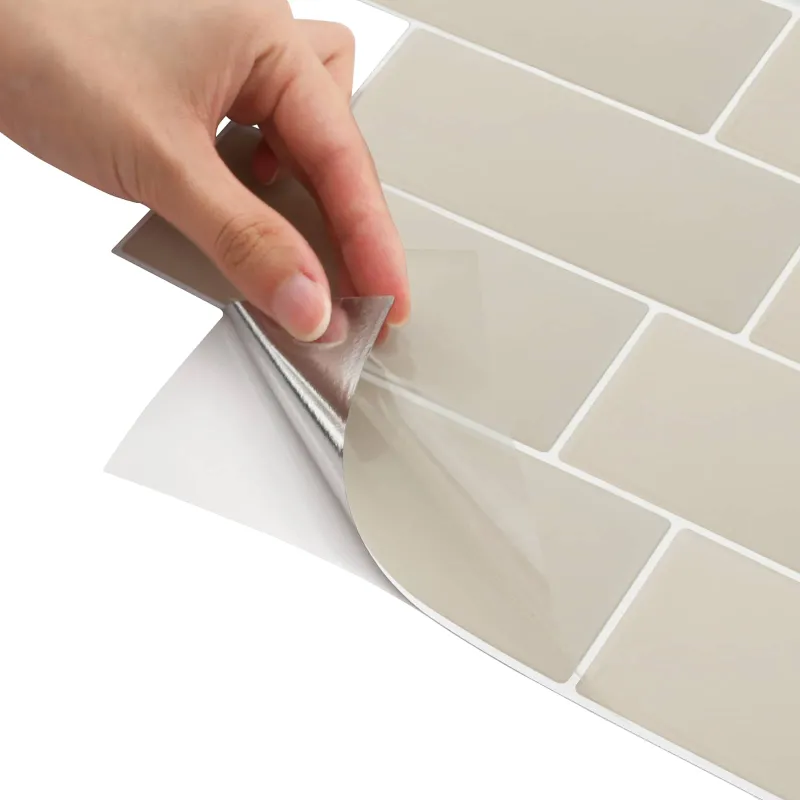 Metro plytelė 10 pcs Smėlio 29 x 21 cm Poliuretanas ir PET