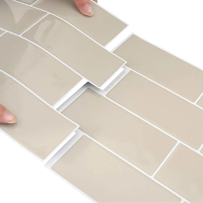 Metro plytelė 10 pcs Smėlio 29 x 21 cm Poliuretanas ir PET