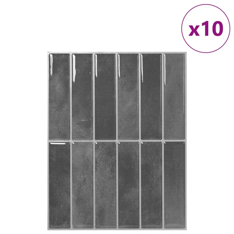 Stačiakampė plytelė 10 pcs Pilka 29 x 23 x 0,08 cm
