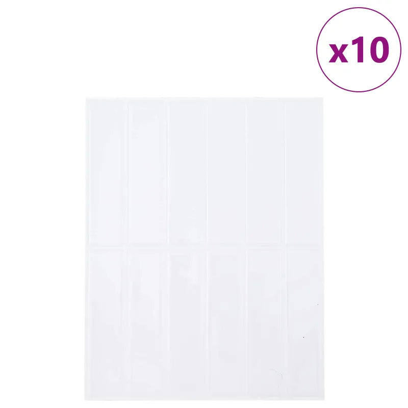 Stačiakampė plytelė 10 pcs Balta 29 x 23 x 0,08 cm