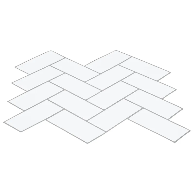Žuvies kaulo plytelė 10 pcs Balta pilka 30 x 30 cm