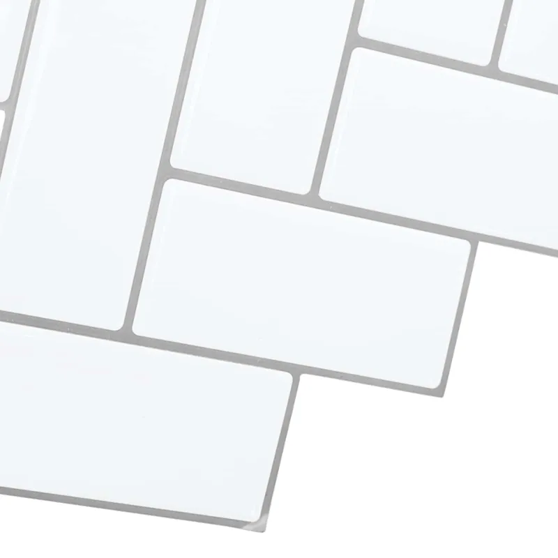 Žuvies kaulo plytelė 20 pcs Balta pilka 30 x 30 cm