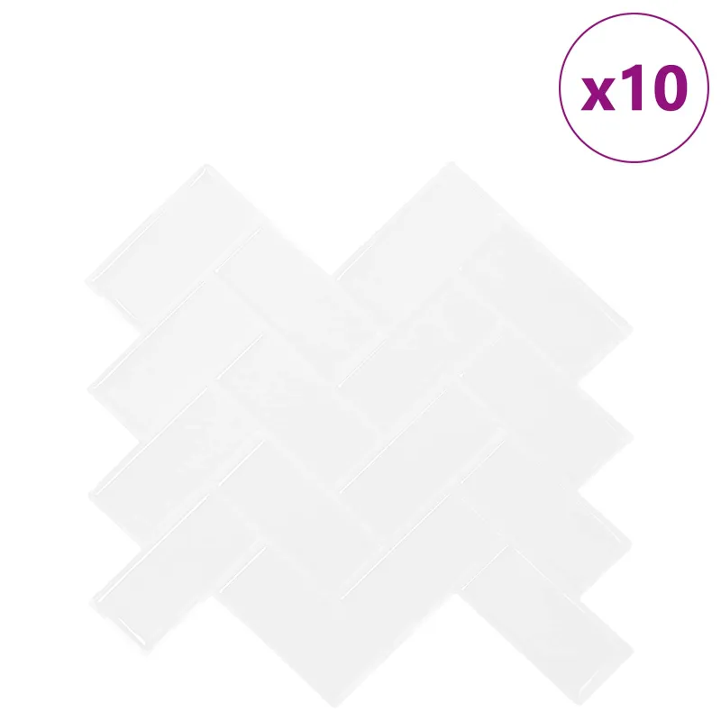 Žuvies kaulo plytelė 10 pcs Balta 30 x 30 cm