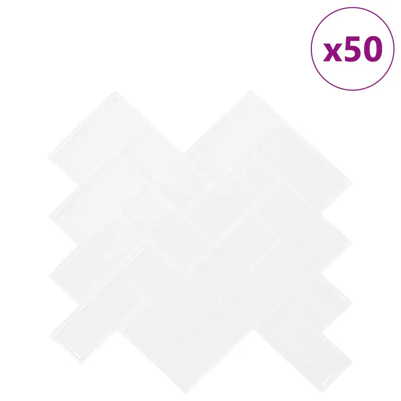Žuvies kaulo plytelė 50 pcs Balta 30 x 30 cm