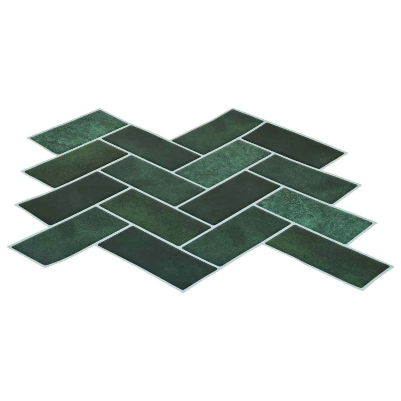 Žuvies kaulo plytelė 20 pcs Tamsiai žalia 30 x 30 cm