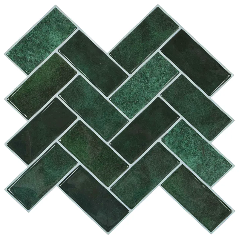 Žuvies kaulo plytelė 50 pcs Tamsiai žalia 30 x 30 cm