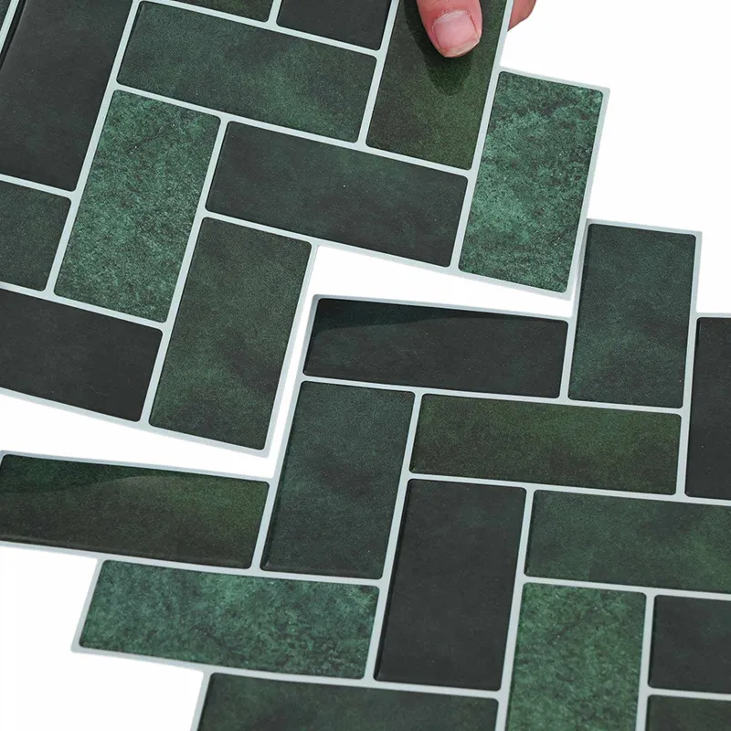 Žuvies kaulo plytelė 50 pcs Tamsiai žalia 30 x 30 cm