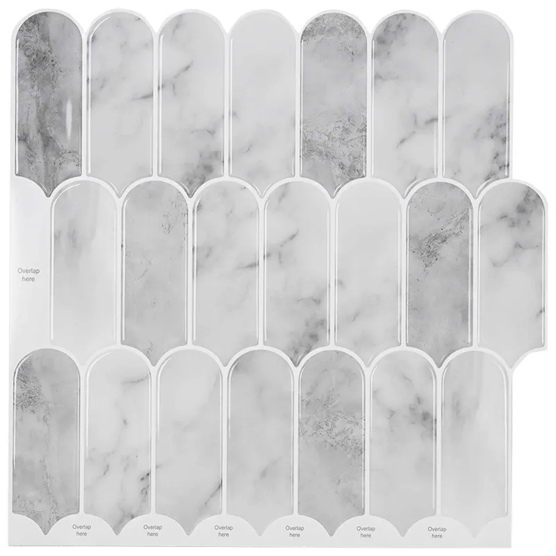 Pūkuota plytelė 10 pcs Pilkas marmuras 30 x 30 cm