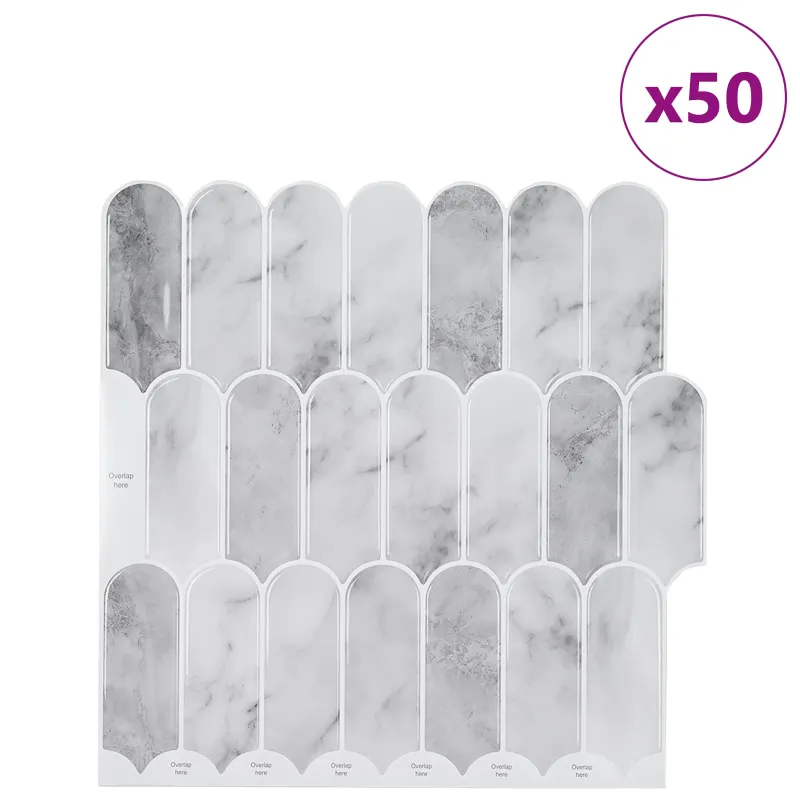 Pūkuota plytelė 50 pcs Pilkas marmuras 30 x 30 cm