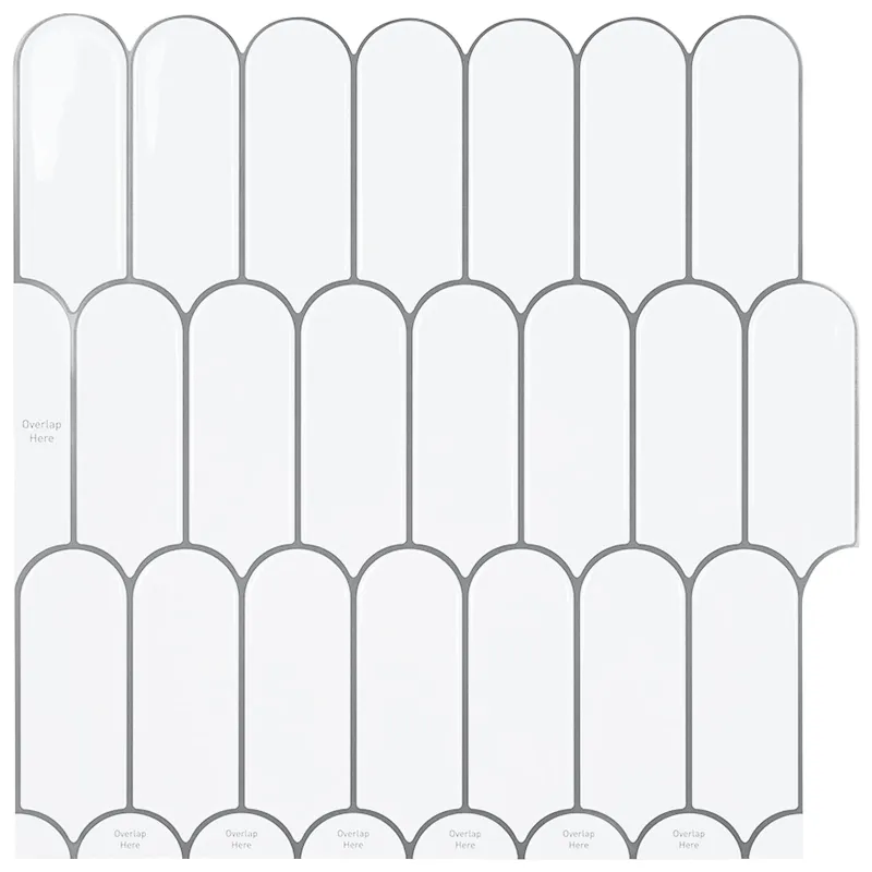 Pūkuota plytelė 20 pcs Balta pilka 30 x 30 cm