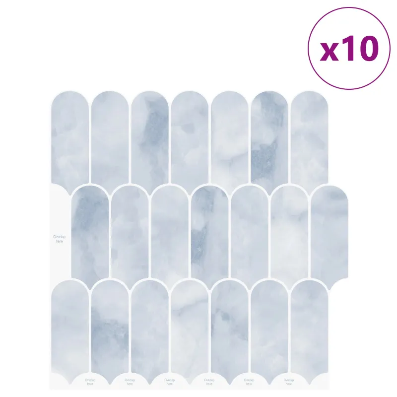 Pūkuota plytelė 10 pcs Šviesiai mėlyna 30 x 30 cm
