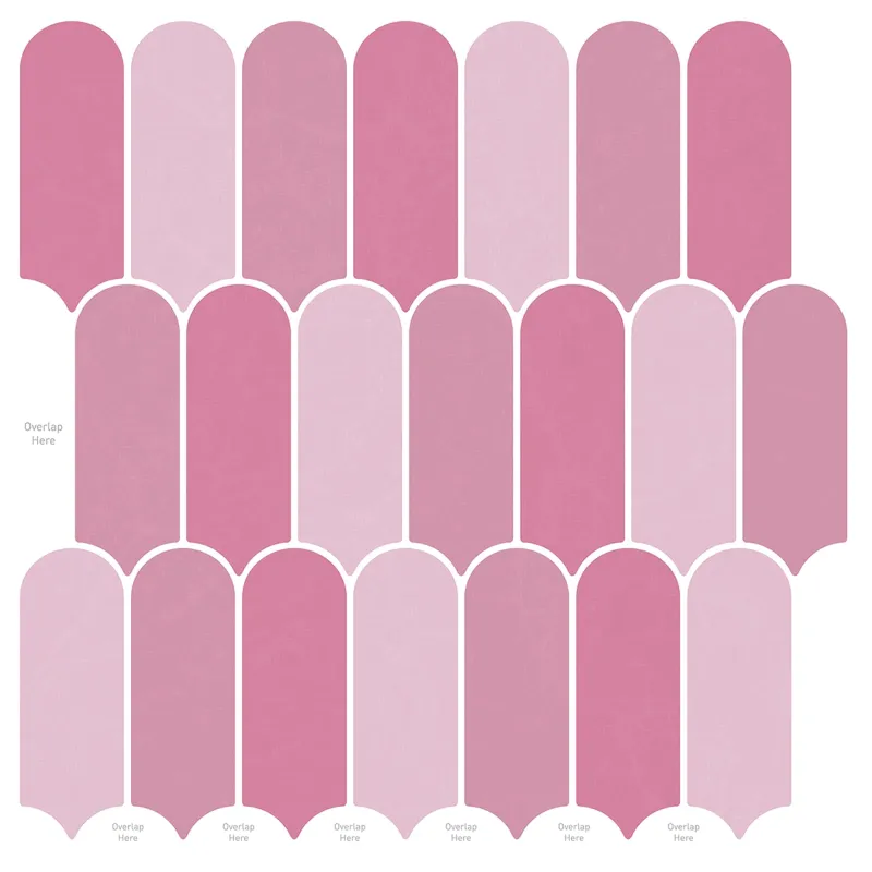 Pūkuota plytelė 50 pcs Rožinė 30 x 30 cm Poliuretanas ir PET