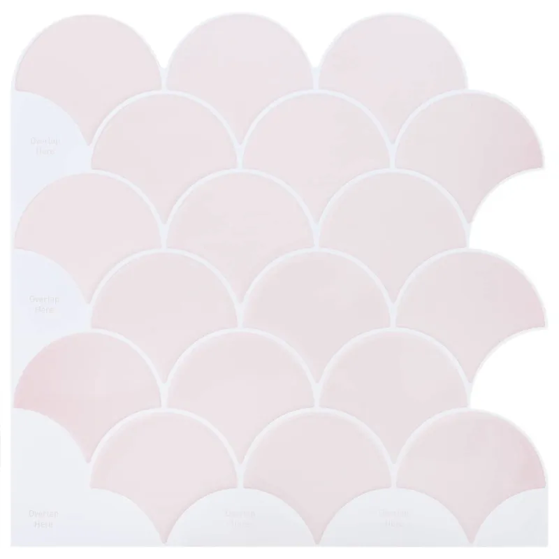 Žuvies žvynų plytelė 50 pcs Šviesiai rožinė 30 x 30 cm