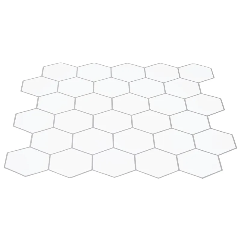 Heksagoninė plytelė 10 pcs Balta pilka 30 x 30 cm
