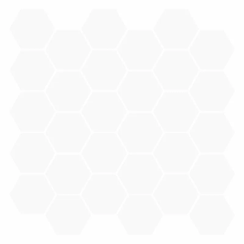 Heksagoninė plytelė 50 pcs Balta 30 x 30 cm Poliuretanas ir PET