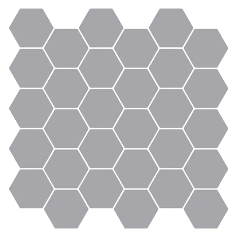 Heksagoninė plytelė 10 pcs Pilka 30 x 30 cm Poliuretanas ir PET