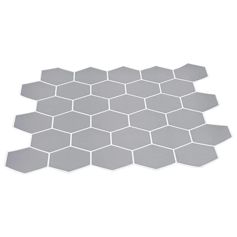 Heksagoninė plytelė 10 pcs Pilka 30 x 30 cm Poliuretanas ir PET