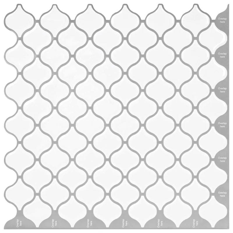 Lanterna plytelė 10 pcs Balta 27 x 27 cm Poliuretanas ir PET