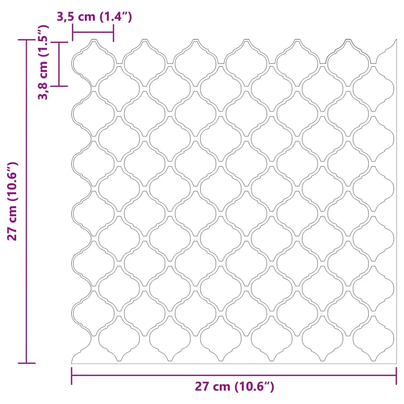 Lanterna plytelė 20 pcs Pilka 27 x 27 cm Poliuretanas ir PET