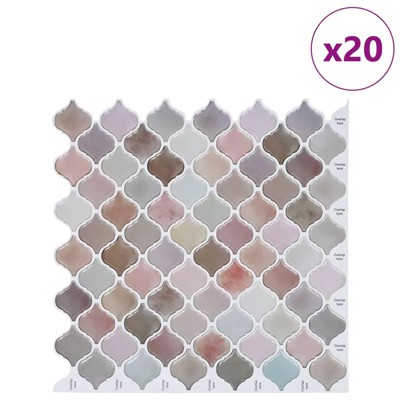 Lanterna plytelė 20 pcs Smėlio 27 x 27 cm Poliuretanas ir PET