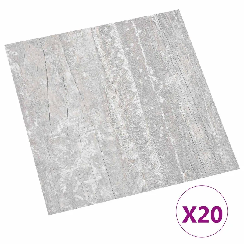 Savesiūnančių Grindų Plokštės 30,5 x 30,5 cm 20 pcs PVC Pilka