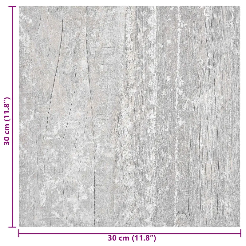 Savesiūnančių Grindų Plokštės 30,5 x 30,5 cm 20 pcs PVC Pilka