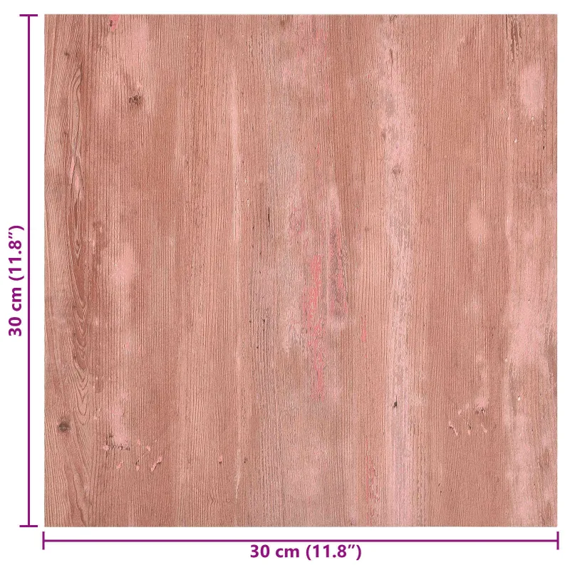 Savesiūnančių Grindų Plokštės 30,5 x 30,5 cm 20 pcs PVC Raudona