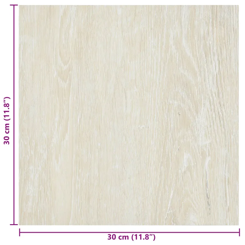 Savesiūnančių Grindų Plokštės 30,5 x 30,5 cm 20 pcs PVC Kreminė