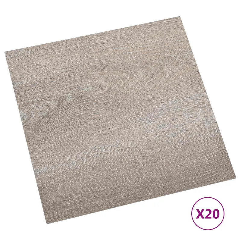 Savesiūnančių Grindų Plokštės 30,5 x 30,5 cm 20 pcs PVC Taupe