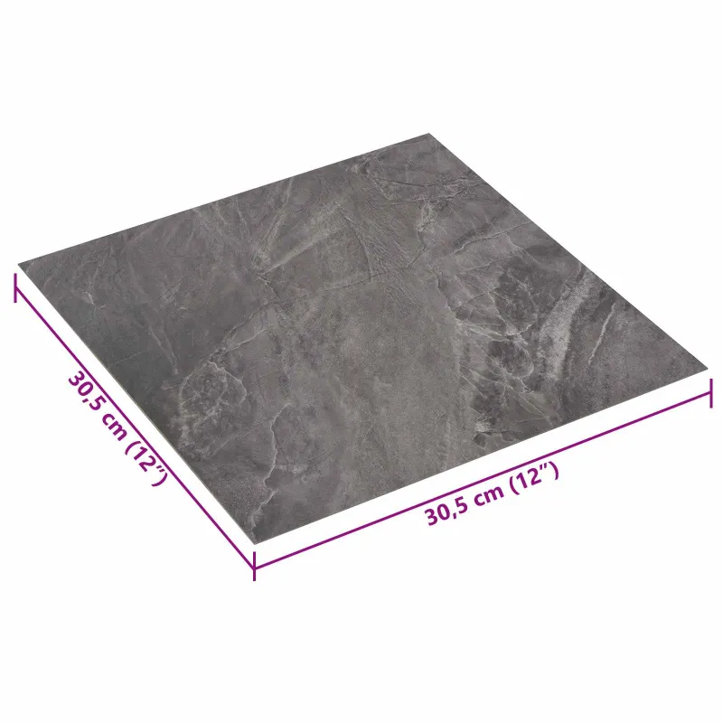 Savesiūnančių Grindų Plokštės 30,5 x 30,5 cm 20 pcs PVC Juoda