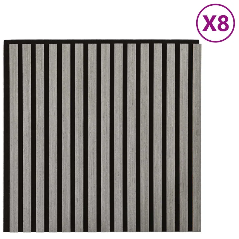 Sienų plokštės 8 pcs Pilka 60,5 x 60 cm