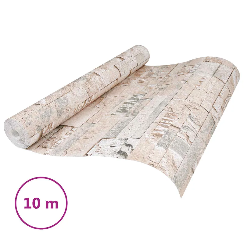 3D akmens tapetai Smėlio 10 x 0,53 m Nekvėpuojantis audinys