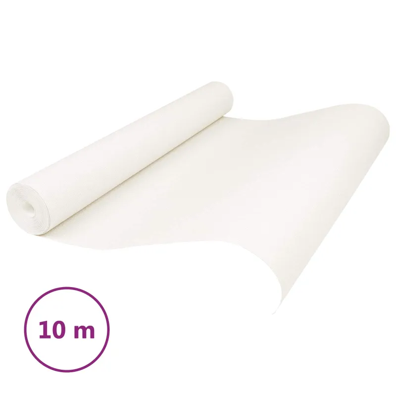 3D kieta tapetai Dryžuotas Kreminė balta 10 x 0,53 m