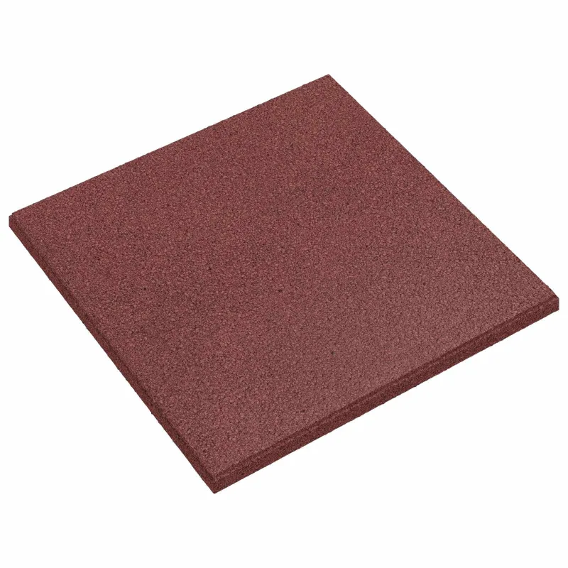Kritimo apsaugos plytelės 6 pcs Raudona 50 x 50 cm Guma