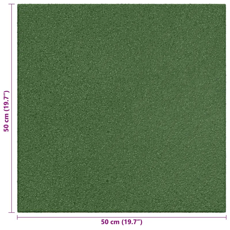 Kritimo apsaugos plytelės 6 pcs Žalia 50 x 50 cm Guma
