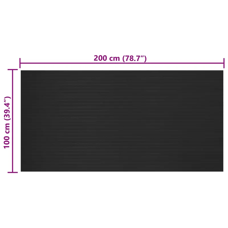 Grindų kilimėlis Juoda 1 x 2 m Guma