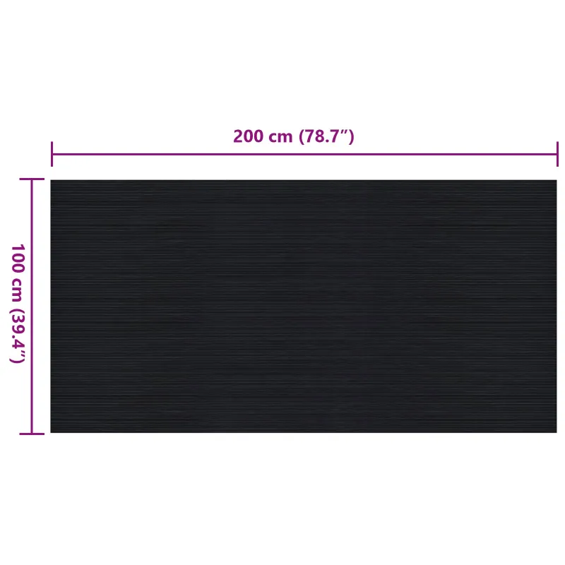 Grindų kilimėlis Juoda 1 x 2 m Guma