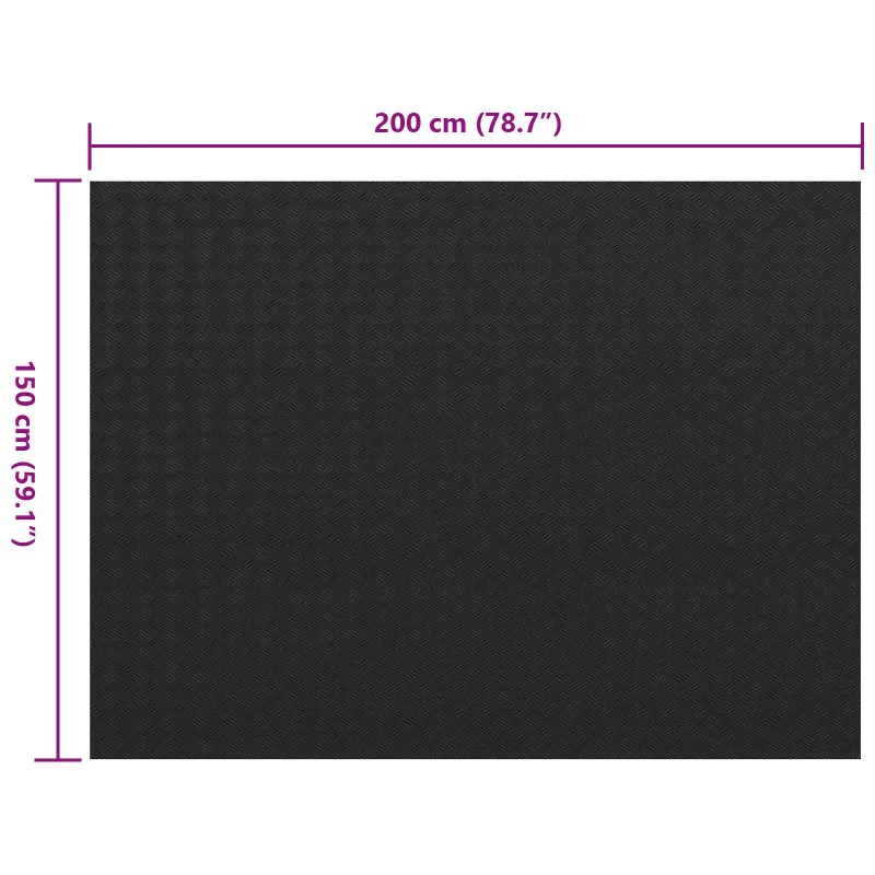 Grindų kilimėlis Juoda 1,5 x 2 m Guma