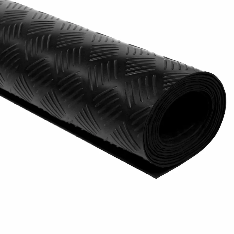 Grindų kilimėlis Juoda 1,5 x 4 m Guma