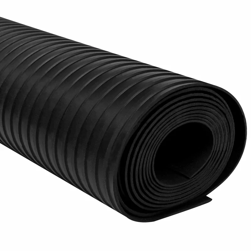 Grindų kilimėlis Juoda 1,5 x 4 m Guma