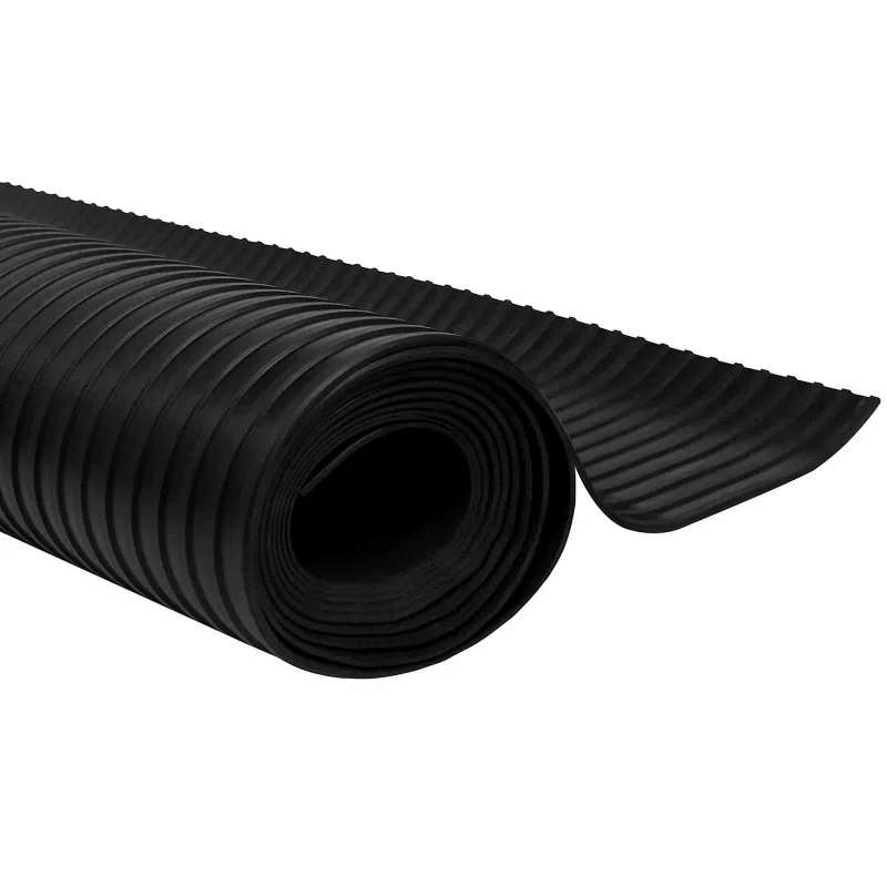 Grindų kilimėlis Juoda 1,5 x 4 m Guma