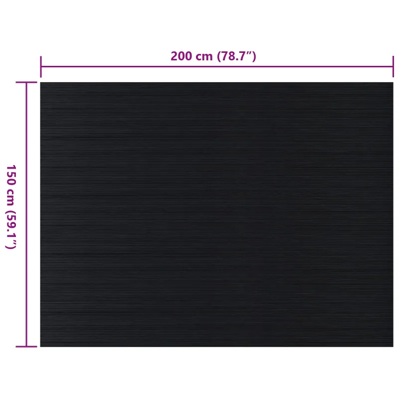 Grindų kilimėlis Juoda 1,5 x 2 m Guma
