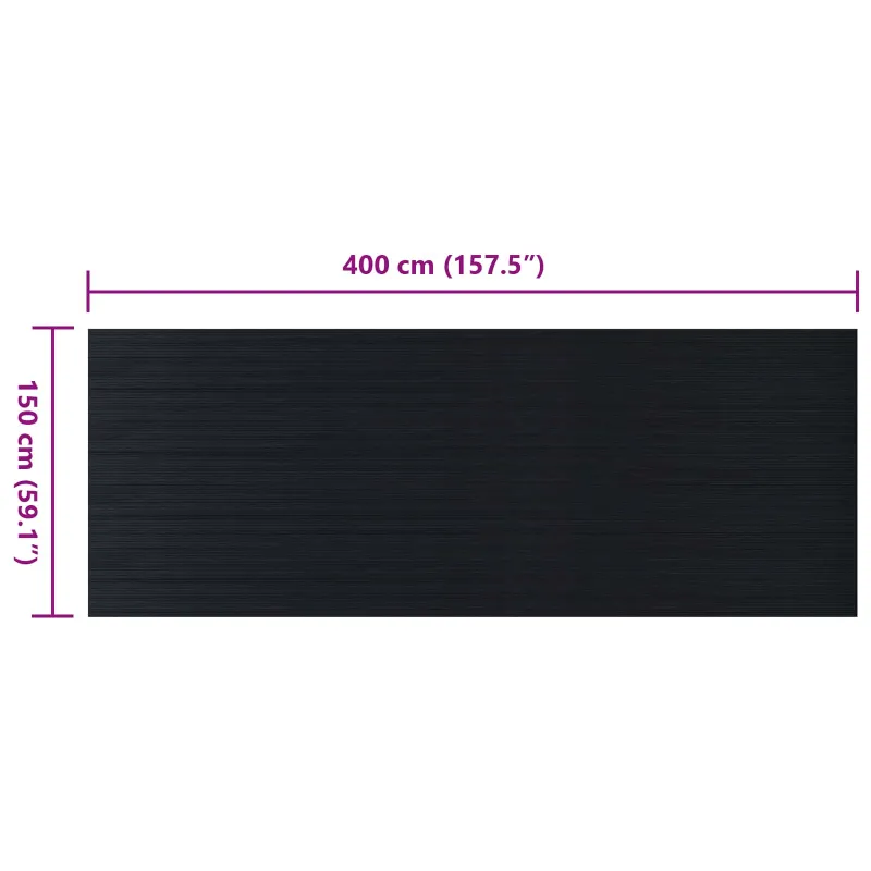 Grindų kilimėlis Juoda 1,5 x 4 m Guma